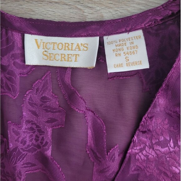 Victoria's Secret Vintage Purple Floral Women's Top Size Small - Picture 4 of 4